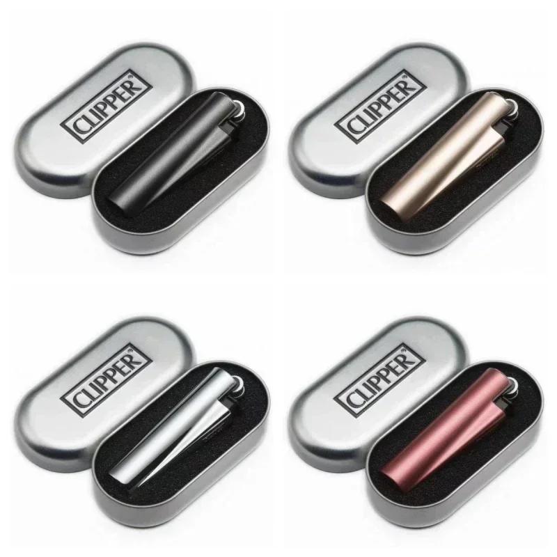 Neue Clipper Spades A Tragbare Schleifscheibe Flint Aufblasbares Feuerzeug Metall Feuerloses Butan Gas Jet Feuerzeug mit Geschenkbox Image