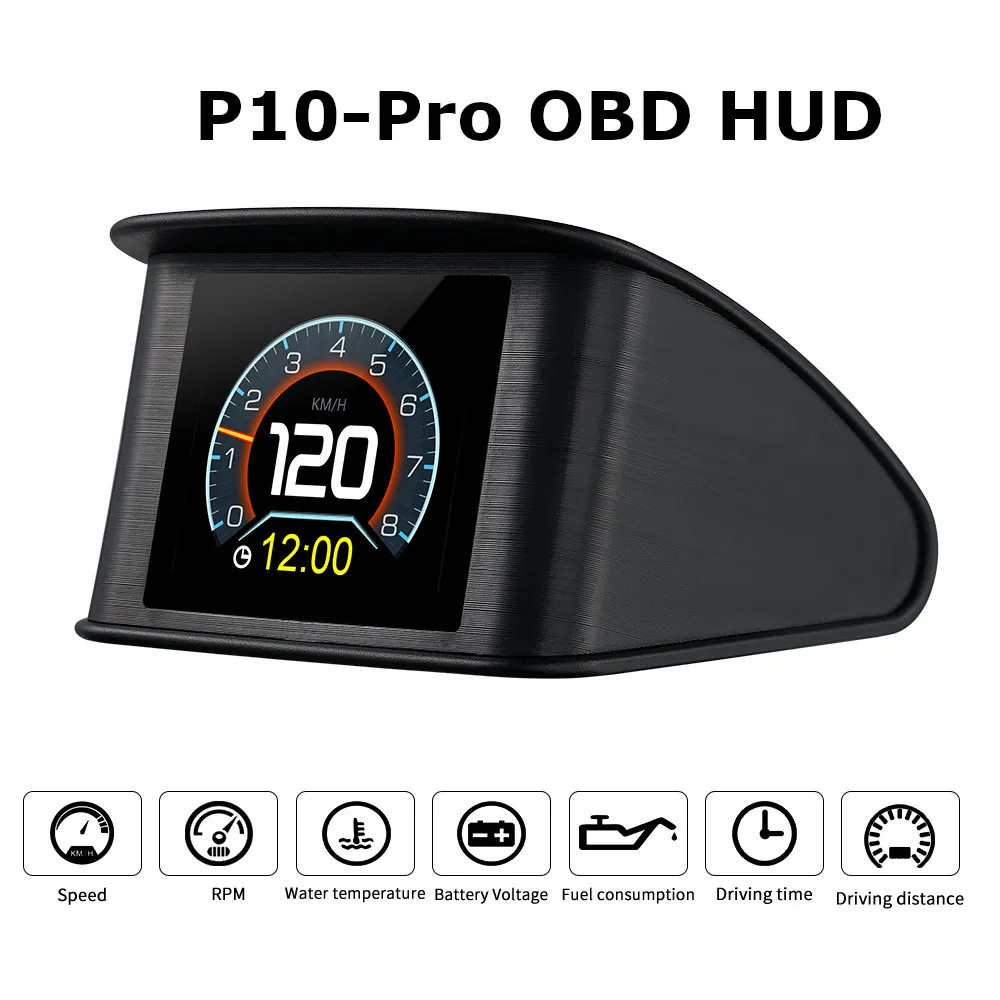 Neue p10 pro an Bord Computer Auto hud obd2 Display Smart Digital Meter Wasser temperatur Turbo Manometer mit russischer Sprache Image