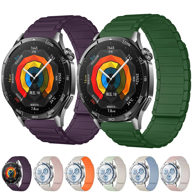 22 mm Magnetband für Huawei Watch 4 3 Pro GT4/3Pro 46 mm Ultimatives weiches Silikon-Schlaufenarmband für Amazfit Balance GTR 4/3/2 47 mm Image