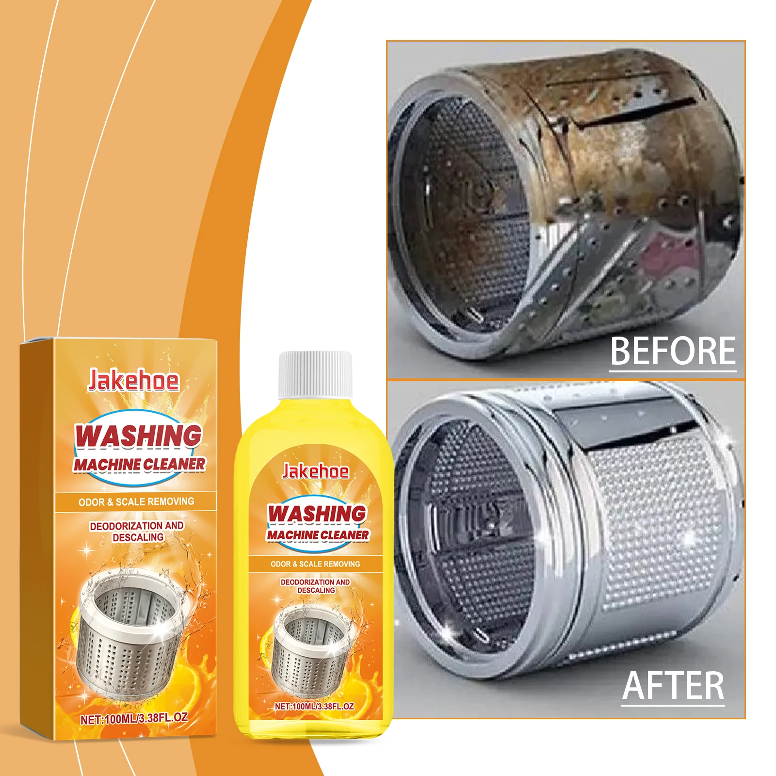 Washing Machine Cleaner Eco-Friendly Deep Cleaning Liquid Washer Cleaner Deodorizer Detergent Washing Machine Cleaning Liquid