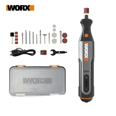 Worx WX106 8V Rotating Tool USB Charger Handle Wireless Mini Carving Grinding Polishing Variable Speed Electric Tool Kit