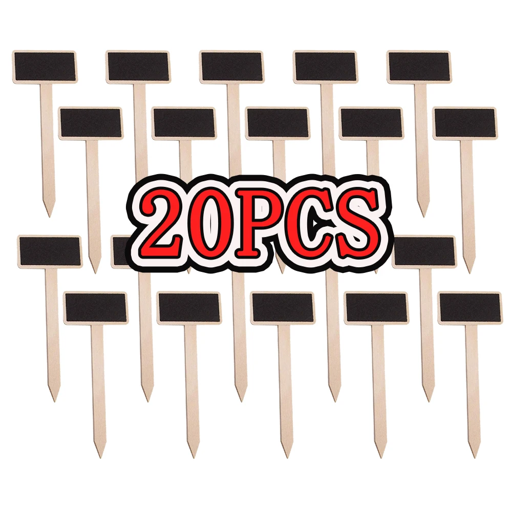 20PCS Anlage Label Samen Label Topf Label Holz Kleine Tafel Blume Gartenarbeit Sukkulente Dekoration Image