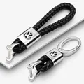 Portachiavi per auto in corda intrecciata in metallo/pelle per VW Volkswagen Golf Polo Passat Touran Jetta Portachiavi Anelli Accessori