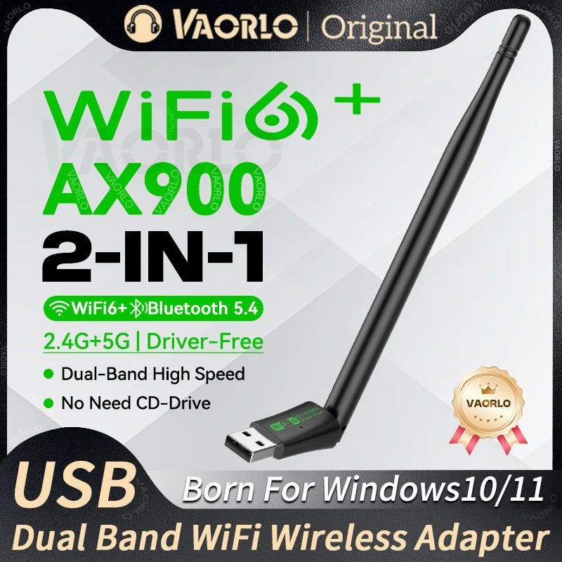 AX900 USB WiFi6 Bluetooth 5,4 Adapter Dongle Dual Band 2,4G/5GHz WiFi Netzwerk Drahtlose Wlan Empfänger mit Antenne Für Win10/11 Image