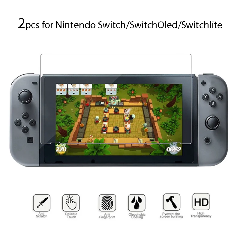 2PCS Gehärtetes Glas Schutz Film Für Nintendo Schalter/Schalter Oled/Schalter Lite Spiel Tablet High-Definition gehärtetem Film Image