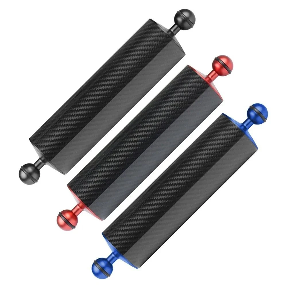 D60mm Carbon Faser Auftrieb Arm 25mm Dual Ball Kopf 5 8 10 12 "für GoPro 13 SLR Kamera unterwasser Tauchen Tablett Füllen Licht Halterung Image