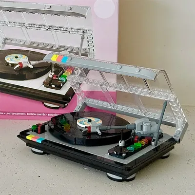 Creative Classic Festival Retro Record Player Building Blocks Model Music Player Assemble Bricks Birthday Toy Gift For Kid Adult