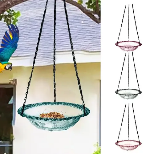 Vogelbad Schüssel Vogel Wasserbad Heavy-Duty Metall Waterer Station Dekorativ Für Terrasse Wildlife Betrachtung Balkon Deck Beobachtung