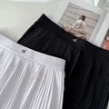 Gonna sportiva da yoga da donna Gonna da tennis traspirante ad asciugatura rapida 2025 Estate Nuova gonna a pieghe bianca per pilates in vita elastica