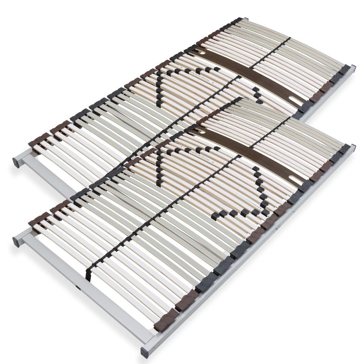 Sleepneo Lattenrost 180x200 cm fertig montiert Traglast 200 kg 40 Latten 7-Zonen Birkenschichtholz Mittelgurt Härteverstellung Made in Germany Image