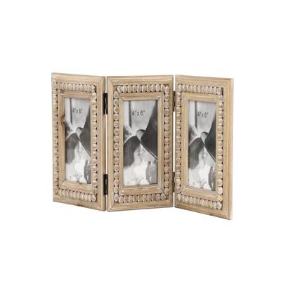 Brown Wood Natural Photo Frame Photo Frame by Brylane Home in Brown