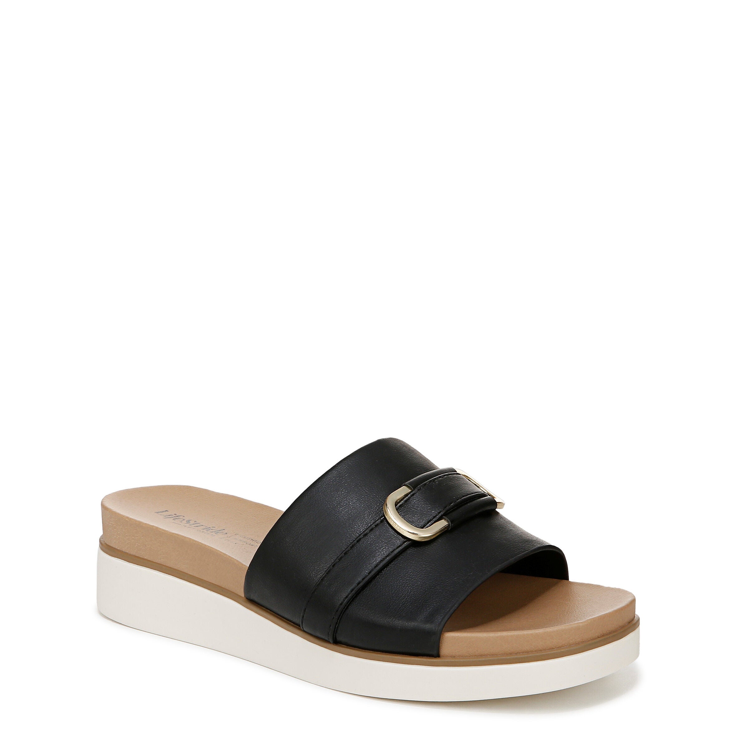 Women's Genevieve Sandal by LifeStride in Black (Size 9 1/2 M)