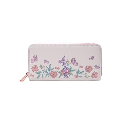 Women's Loungefly x Disney Piglet Floral Zip Around Wallet Winnie The Pooh by Loungefly in Pink (Size ONE SIZE)