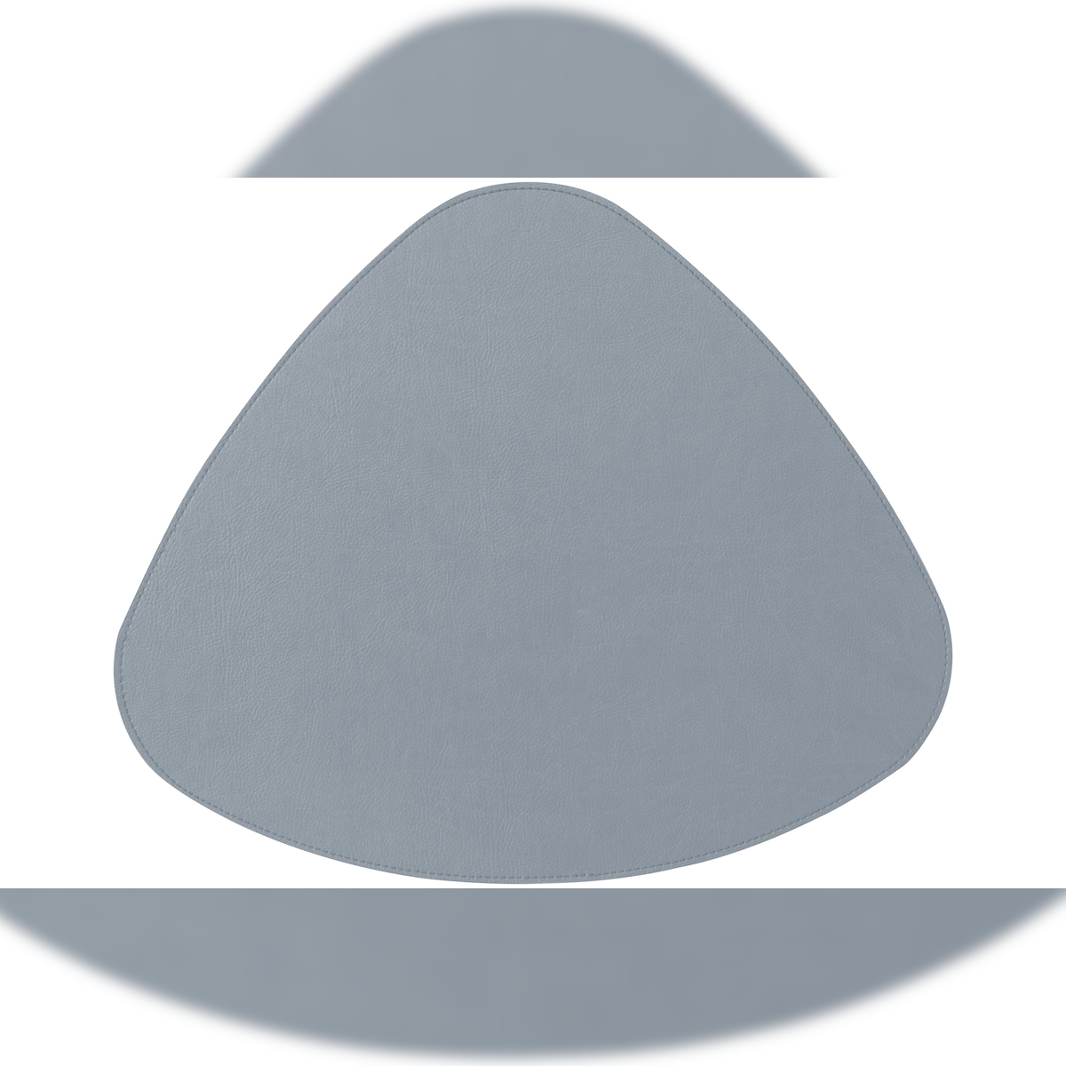 Stil Casa, 12er Set einfarbige Tischsets, gekoppeltes Polyurethan, 43xh. 35 cm, Dollar-Finish in Hellblau (Ice). Image