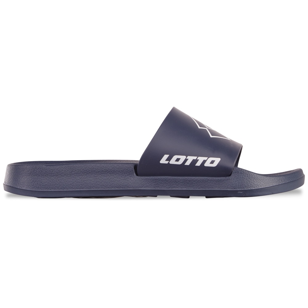 Badesandale LOTTO, Herren, Gr. 45, blau (navy, weiß), Synthetik, clean, Schuhe, - mit bequemem Fußbett