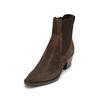 Stiefel MARC O'POLO "mit Innenreißverschluss", Damen, Gr. 36, braun (schwarz braun), Obermaterial: 100% Leder (Rind), Schuhe