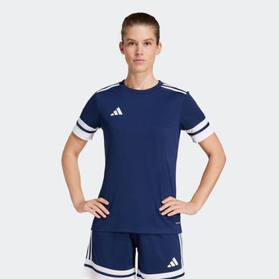 Fußballtrikot ADIDAS PERFORMANCE "SQUA25 JSY W", Damen, Gr. M, blau (team navy blau 2, weiß), Obermaterial: 100% Polyester, sportlich, Rundhals, Kurzarm, Trikots Image
