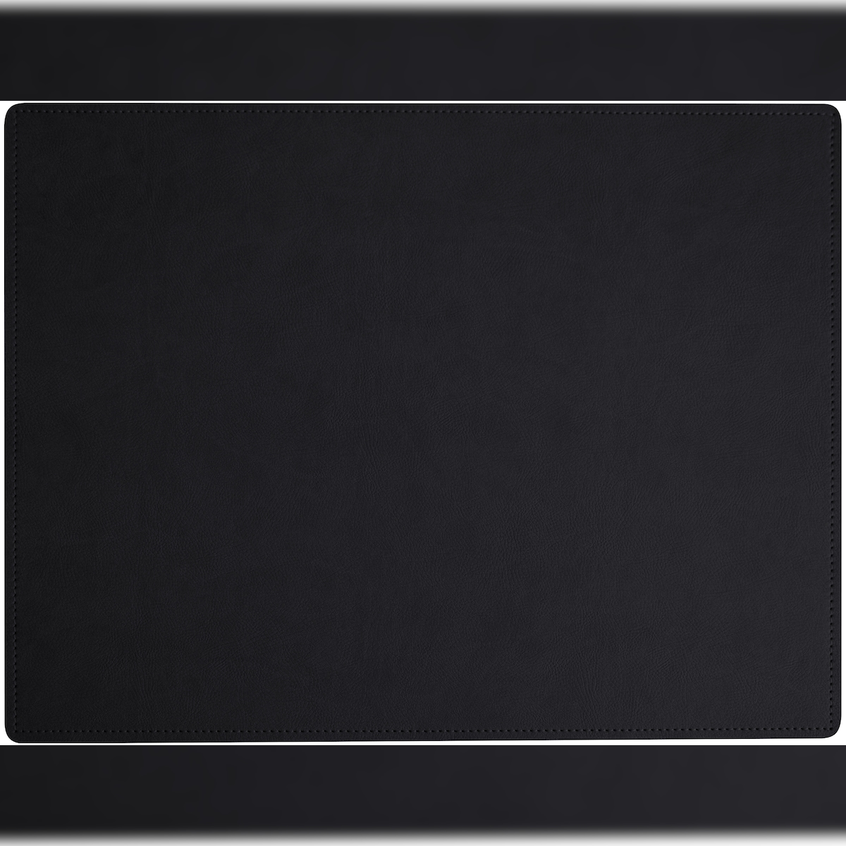 Stil Casa, Set mit 12 einfarbigen Tischsets, laminiertes und genähtes Polyurethan, 41xh. 31 cm, Dollar-Finish, Farbe Schwarz. Image