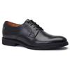 Base London Drake Wachsleder Herren Schwarze Derby Schuhe