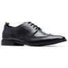 Base London Havisham Leder Herren Schwarz Brogues Schuhe