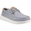 HEYDUDE Paul Canvas Baumwolle Herren Mokasin Schuhe Monument Grau