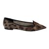 Dolce & Gabbana Damen Braune Leoparden Ballerina Flache Loafer Schuhe