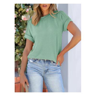 Damen Rundhals Kurzarm T-Shirt Image