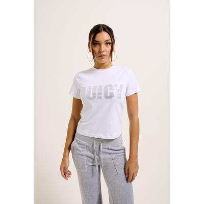 Juicy Couture Impact Juicy Logo Baumwoll T-Shirt für Damen in Weiß Image