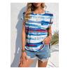Bedrucktes T-Shirt mit Rundhalstasche