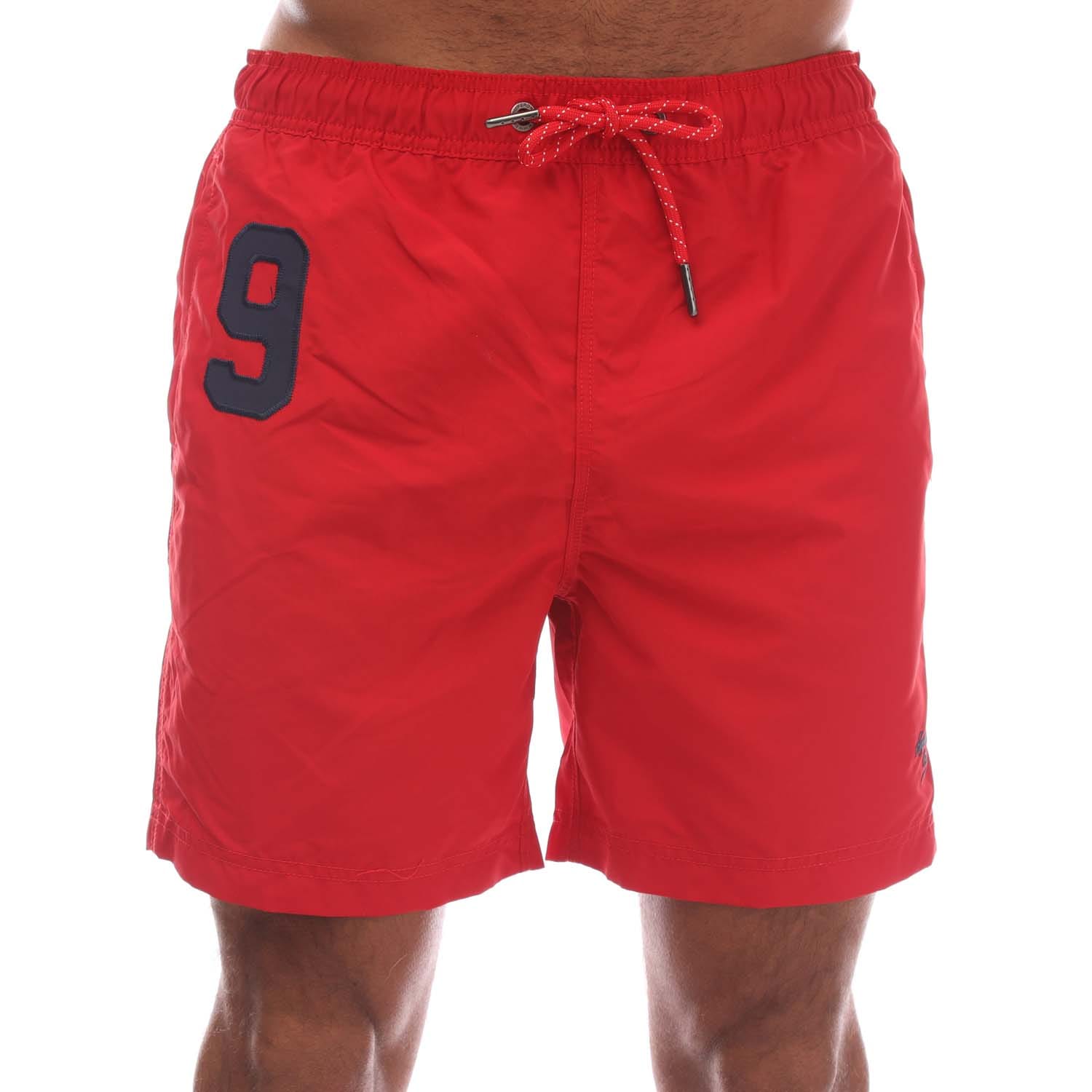Herren Superdry Vintage Polo Badekurzshorts in Rot Image
