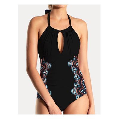 Damen FAM-FAM Cutout Bedruckter Halterneck Badeanzug Image