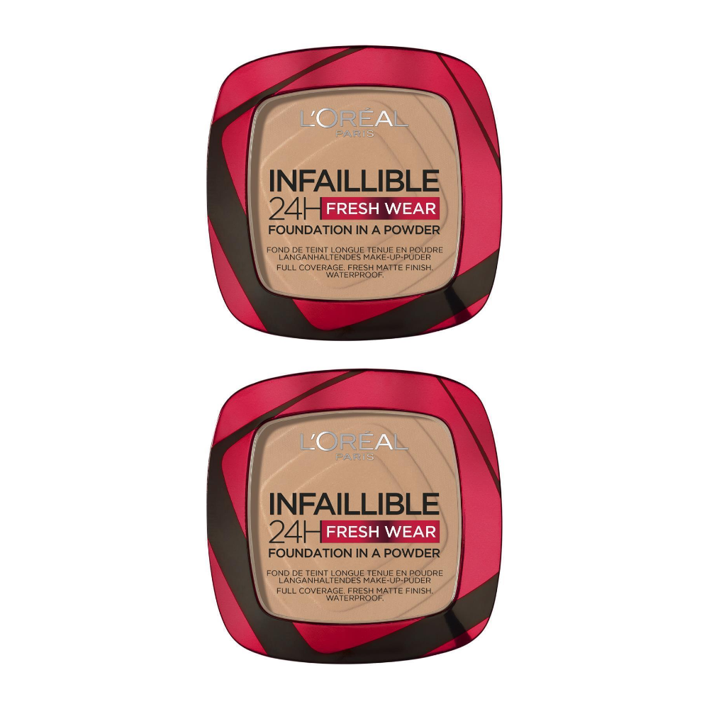 2 x L'Oréal Paris Infallible 24H Frischer Wear Puder-Foundation 9g - 220 Sand Image