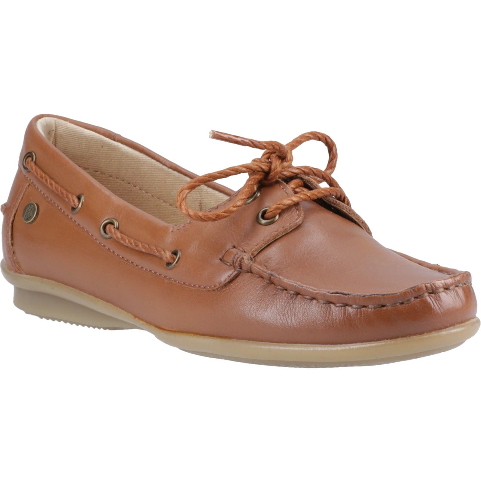 Hush Puppies Irene Leder Damen Tan Bootsschuhe