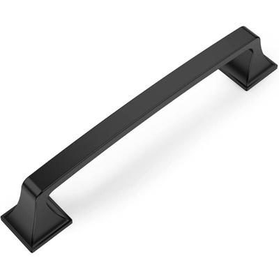 10 Stück Möbelgriffe Schwarz 128mm Lochabstand Zinklegierung Griffe für Küchenschränke Image