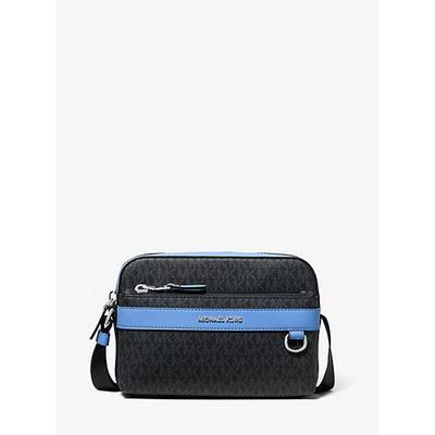 Mk Hudson Signature Logo Utility Crossbody Bag - Blue - Michael Kors Messenger