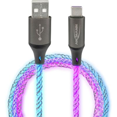 Ladekabel 100 cm usb-a auf usb Typ c mit LED-Licht - Ansmann Image