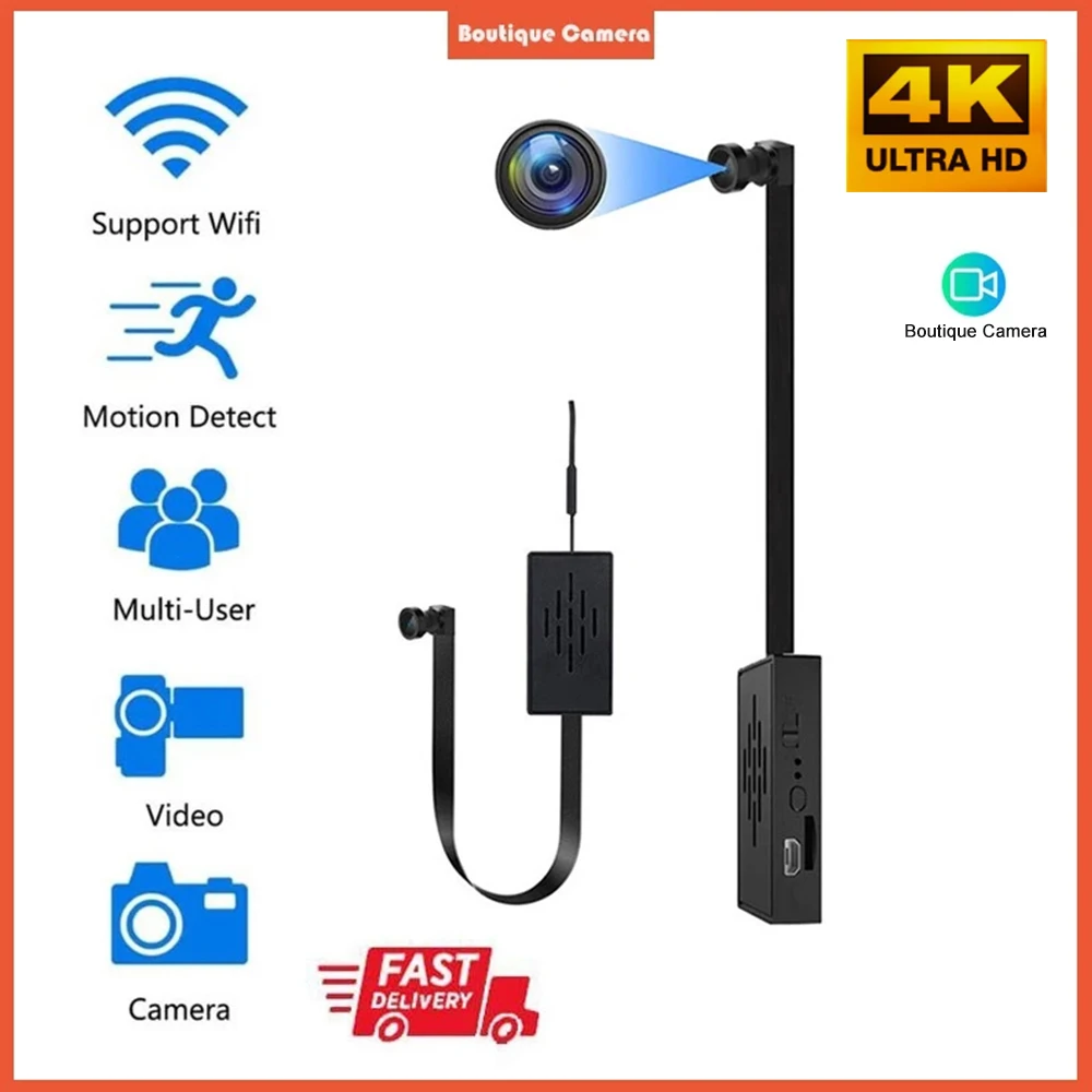 128GB HD 4K Mini caméra à monter soi-même WIFI Smartphone APP contrôle caméra de Surveillance sans fil Microphone intégré sécurité vidéo IP Cam