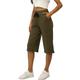 Per donna Gamba larga Chinos Casual Lunghezza al polpaccio Naturale Semplice Gamba larga Comodo Traspirabilità Casual Quotidiano Nero Bianco Vino Verde militare Primavera Autunno Vestibilità regolare
