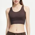Per donna Tinta unita Maglia da tennis Canotta da tennis Reggiseno sportivo 1 Pezzo Senza Maniche Incrociato Sportivo Riduce lo sfregamento Alta elasticità Professionale Tennis Corsa Fitness Spallina