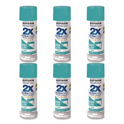 Rust-Oleum Painter's Touch 2X Ultra Cover Spray Paint, High Gloss St. Tropez, 12 oz Aerosol Can, 6/Carton (RST331175)