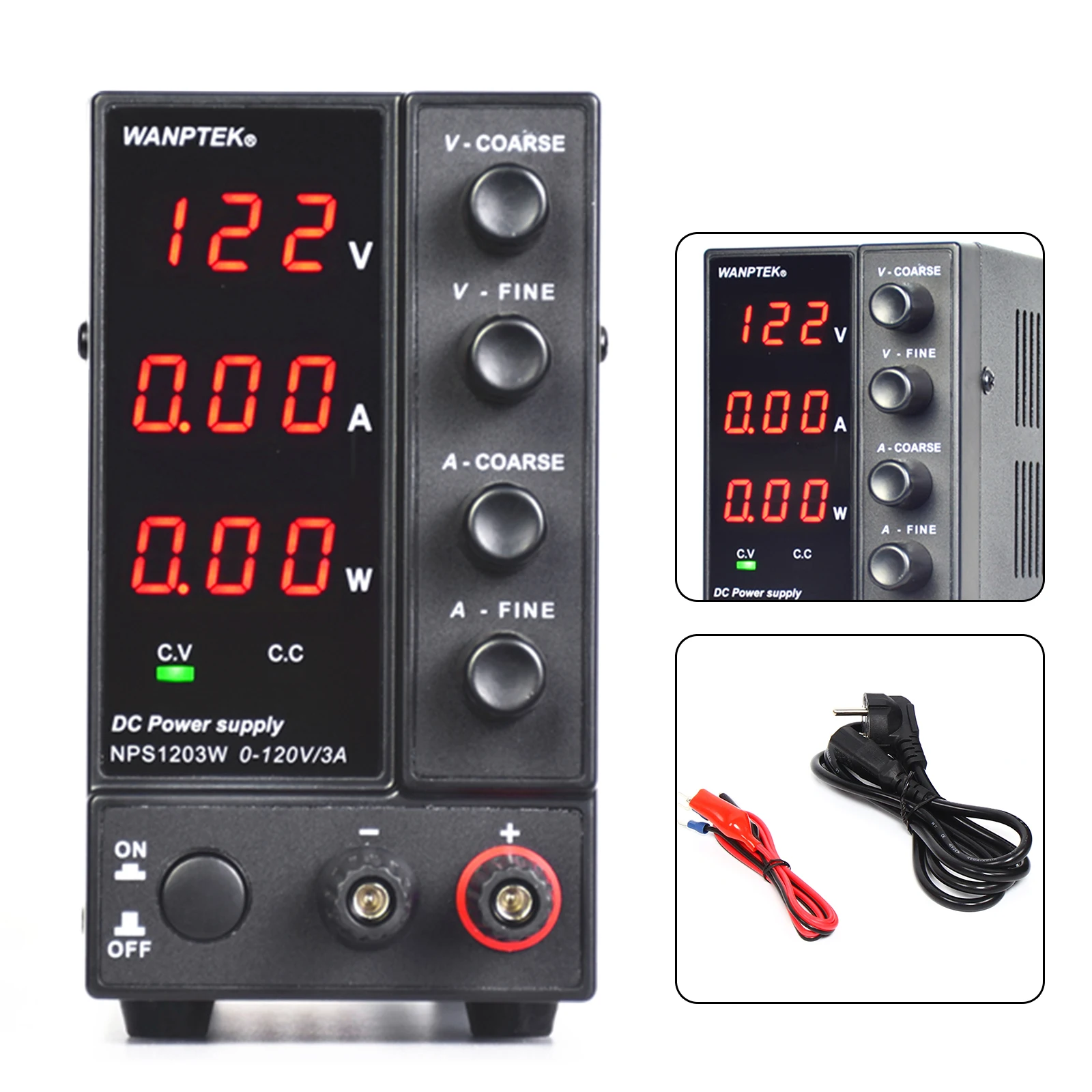NPS1203W DC-Netzteil, einstellbare 0–120 V Spannung und 0–3 A Strom, 360 W kompaktes Schaltnetzteil Image