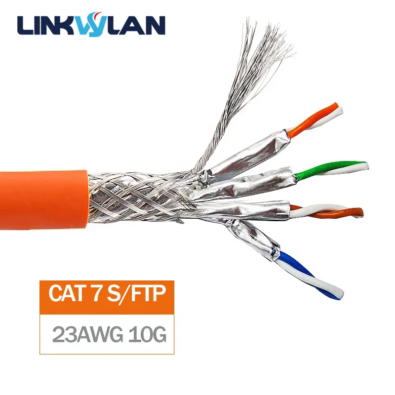 Linkwylan Netzwerk-LAN-Kabel Gigabit Cat6 UTP FTP 10GBit Cat6A Cat7 SFTP-Installationskabel Sauerstofffreie Kupferdrähte Innen LSZH Image