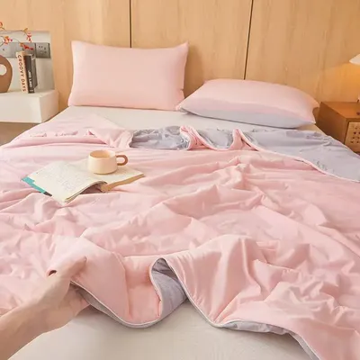 High End Summer Cooling Quilt Soft Cooled Breathable Single Double Blanket Summer Lightweight Air Condition Comforter Cold Feel