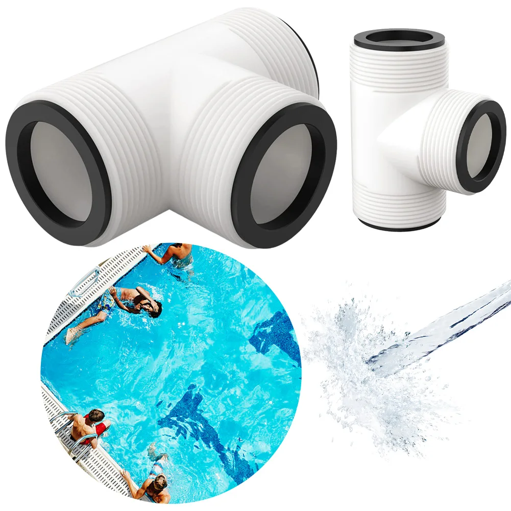 Pool-Schlauch-T-Splitter, steuerender Durchfluss, Pool-Pumpenschlauch-T-Stück, T-Gelenk-Anschluss, Gewinde-Einlasspumpen-Adapter für Intex Coleman Pool Image