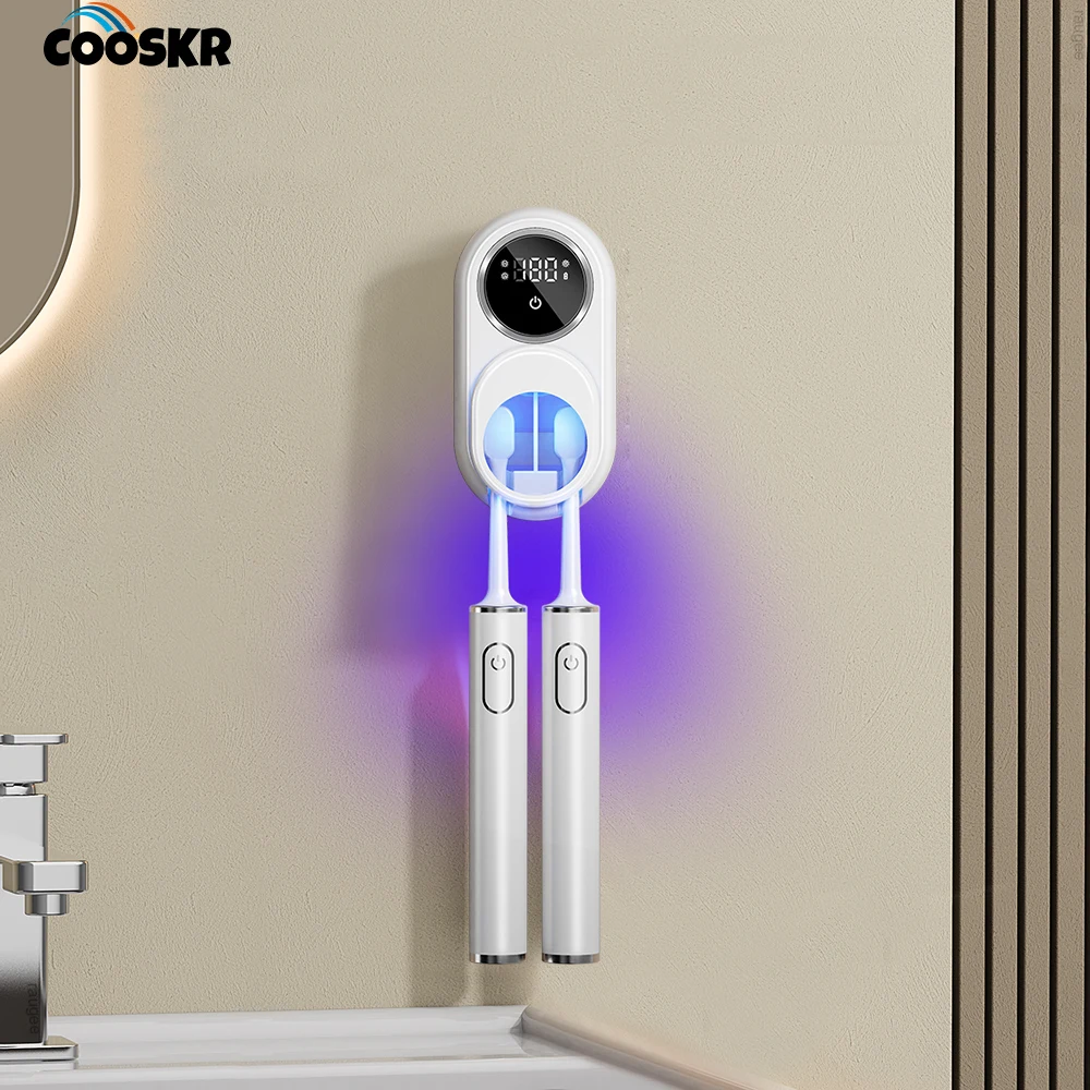 Zahnbürste UV Trockner Tragbare Wand-Montiert UV Zahnbürste Sanitizer Halter USB Aufladbare Zahnbürste Lagerung Halterung Sterilisator Image