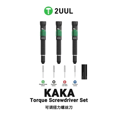 2UUL KaKa Professional Adjustable Torque Screwdriver Set with 8 Precision Bits for Electronics Repair, iPhone, Watch