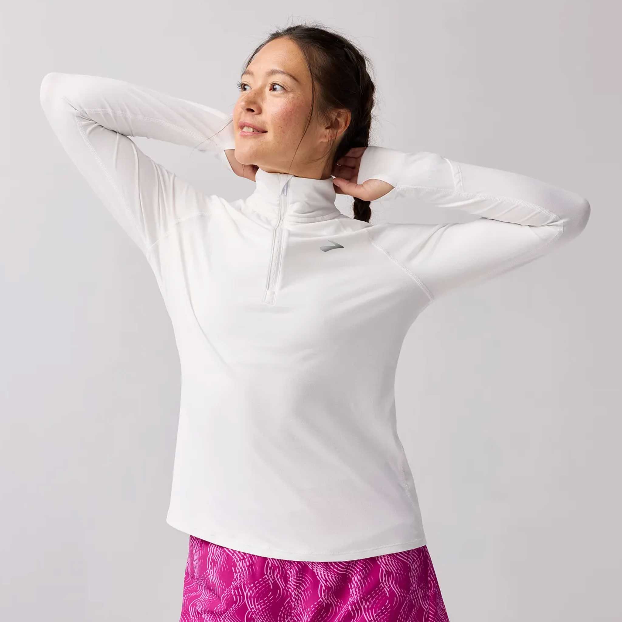 Brooks Dash Half Zip 3.0 Women's Running Apparel White