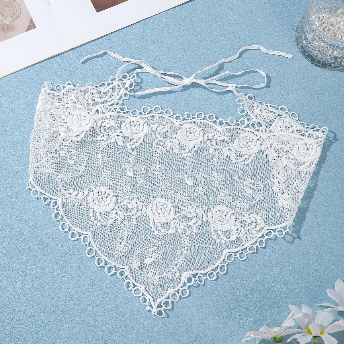 Weiße Blume Haarbänder Frauen Böhmen Strand Haar Schal Bandana Stirnbänder Mode Damen Foto Hawaii Haarschmuck Image