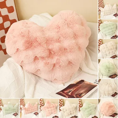 1PC Herz Plüsch Weiches Kissen PP Baumwolle Gefüllte Kissen Schönes Geschenk für Geburtstag Valentinstag Dekorative Wohnkultur Krone kissen Image