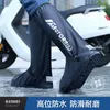 Rain Boot Shoe Cover Black Waterproof with Reflector High Top Clear Shoes Dust Covers for Motorcycle Bike Rain Cover Men Women